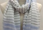 China supplier three colors stripe yarn dyed fabric spring summer scarf 80