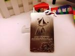 Goldplating Zinc Alloy Medal 5k Running Medals 2.5mm Thickness