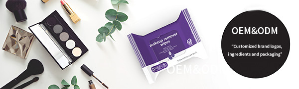 25 Count Fragrance Free Makeup Wipes Skin Care Non Comedogenic Face Wipes Customized