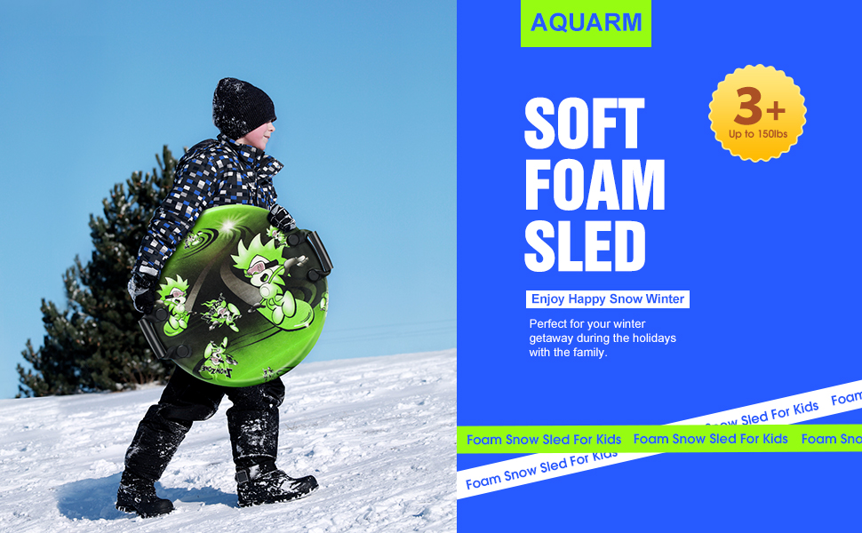 21 Inch Woowave Foam Super Lightweight Ski with PE Core and 2 Molded Soft Grip Handles