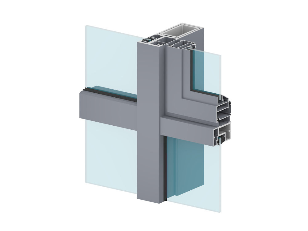 T3-T8 Aluminum Glass Curtain Wall For Perforated Facade Panel 6000 Series