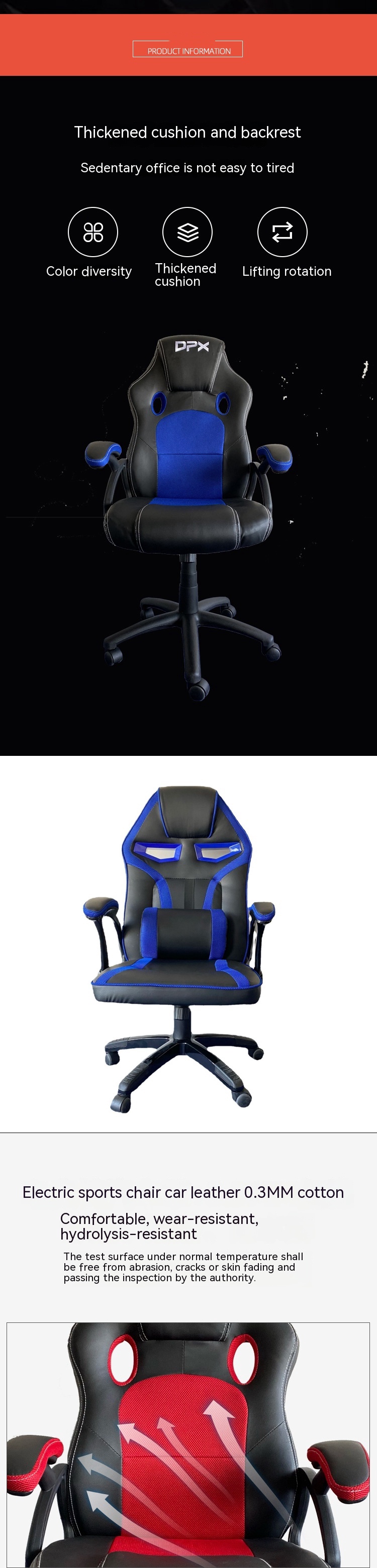 ISO9001/ISO14001 Certified White Gaming Chair with Swivel Function and Lumbar Support