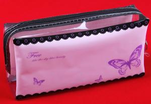 Quality SGS 0.25mm Cosmetic Toiletry Bag Makeup Travel Transparent Clear PVC bags EN71 wholesale