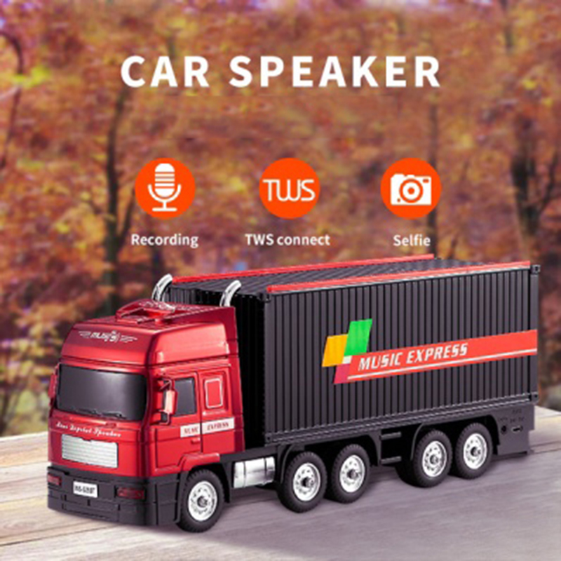 TF FM USB FM Radio TF Card USB Portable Mini Speaker Led Light For BT Trucks Model Car
