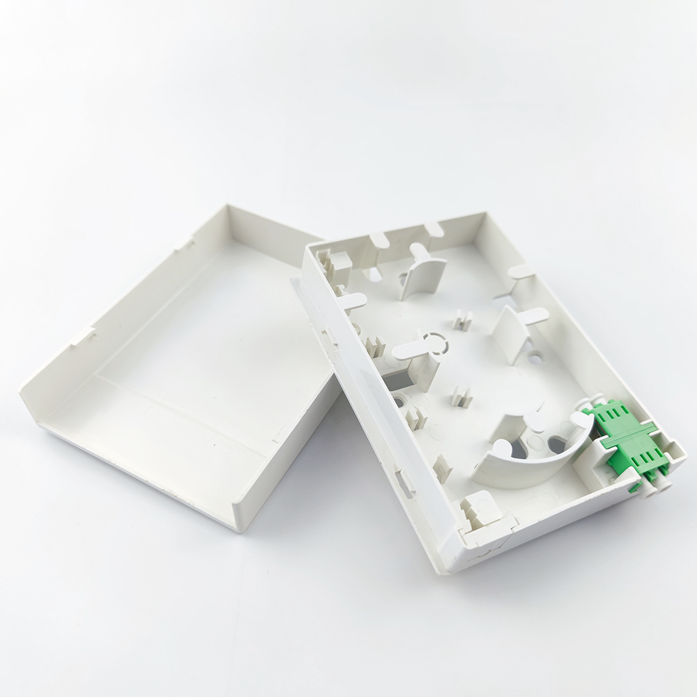 2 Cores LC APC Plastic Fiber Optic Faceplate Socket Panel for FTTH White Time 5 Years