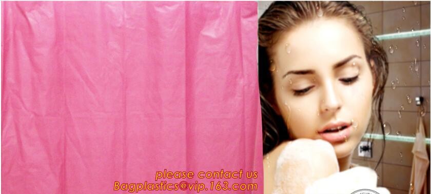 SCENERY PRINTING POLYESTER SHOWER CURTAIN, custom 3d eva shower curtain for bathroom, Popular cotton hooks polyester tex