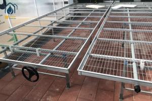 Quality Indoor Greenhouse Wire Mesh Seed Bench Adjustable Height Nursery Seedbed Rolling Bench wholesale