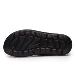Brown Mens Leather Summer Sandals , Casual Soft Bottom Sandals