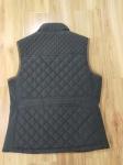 Black Long Padded Gilet Womens Quilted Vest Old Navy No Hood