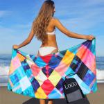 Custom Logo Design Digital Printed Promotional Microfiber Sublimation Beach