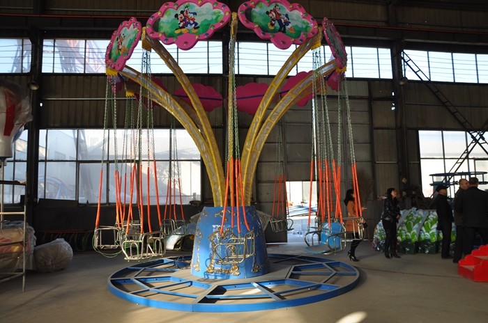 FRP Material Kids Spinning Chair Ride , Mini Rotary Chair Swing Ride