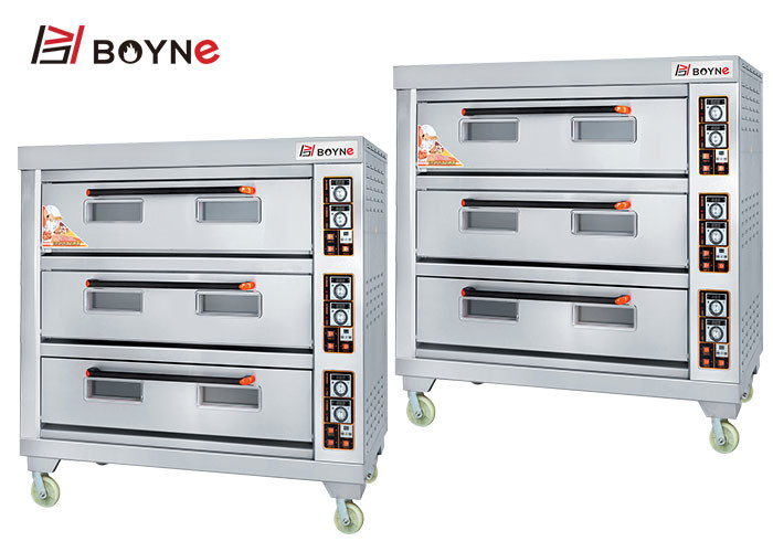 Commercial Bakery Deck Oven Three Deck Six Tray for Hotel Use