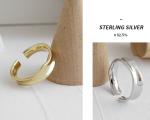 Lanciashow 925 Sterling Silver Jewelry Irregular Concave Open Ring For Women