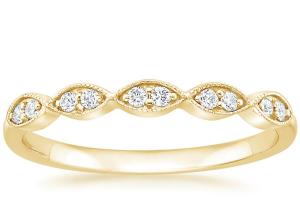 Quality Marquise Shape 14K Yellow Gold Jewelry Ring 1mm-2mm Size Bar Setting Type wholesale