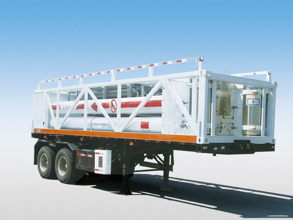 7 Tubes 2 Axles CH2 Tube Skid Semi-Trailers for 4000L CNG