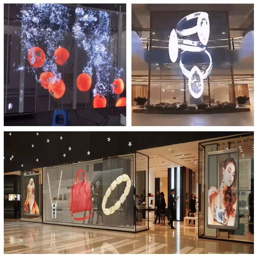 self adhesive transparent led display