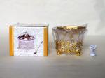T3-Arabia Exquisite Gold-plated Louhua Eight flowers Sugar bowl