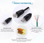 Round Cat6a UTP Patch Cord 24AWG 4 Pair Black / Gary 4P PVC Ethernet Cable