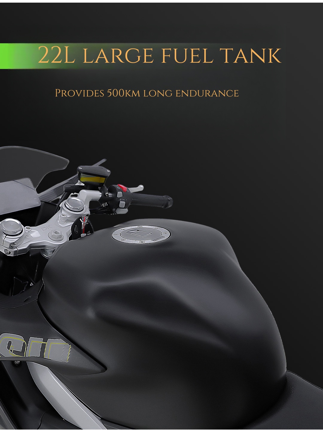 Racing adult motorcycle fuel 400cc large displacement large fuel tank super long life fuel motorcycle speed