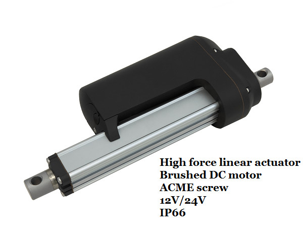 24 volt electric cylinder actuator waterproof, brushed dc motor