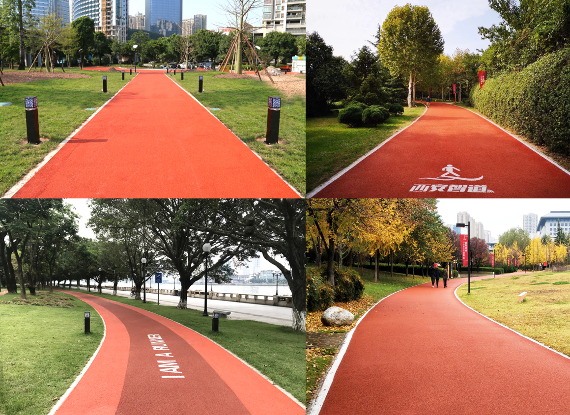 IAFF Certificated Prefabricated Jogging Track EPDM Recreational Trails Running Track EPDM Rubber Granules