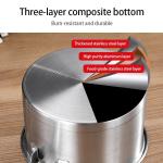 Multi-function Kitchen Cookware Silver Cooking Pot Set Stainless Steel Cookware
