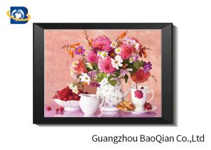 Quality Eco - friendly Flowers 3D Lenticular Pictures For Home Decoration A3 A4 Size wholesale