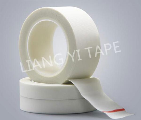 Silicone Adhesive white Glass Fabric Tape for motor , 0.18-0.22 mm Thick