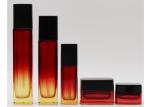 Durable Empty 50g 40ml Square Glass Pump Bottles Anti Leakage