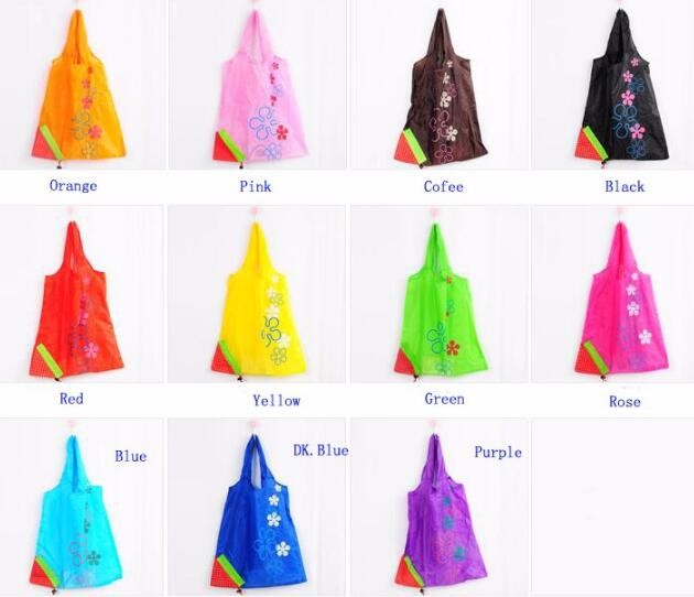 Recycled Foldable Nylon Polyester Tote Bag with logos polyester shopping bag Custom advertising handle non woven bag PAC