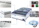 1040L Top Four Sliding Glass Door Island Display Freezer / Horizontal Commercial