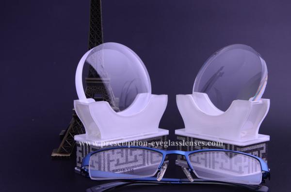 Semi Finished 1.56 Round Top Lens Blanks , Blocking Blue Light Eyeglass Lens