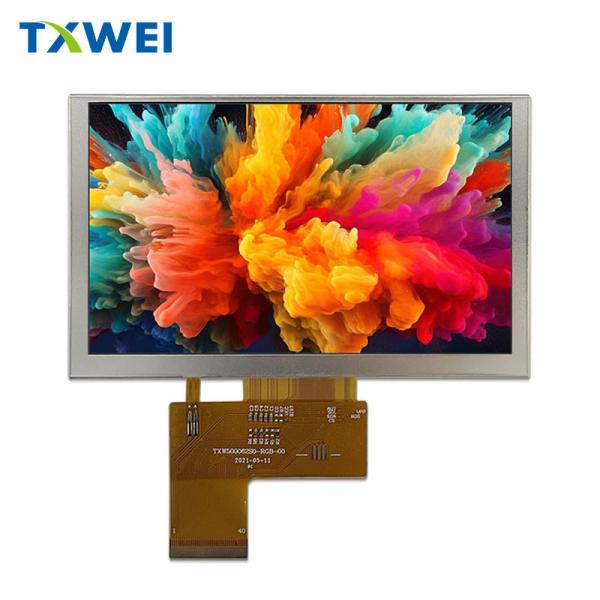5-inch LCD Display Screen 800 * 480 650nits Brightness RGB Interface Customizabl