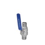 Full Bore 2PC Male Threaded Ball Valve Stainless Steel 304 316 1000wog PN1.0-32