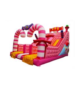 Quality Sweet Candy Children Fun Park Inflatable Slide For Rentals wholesale