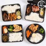 Plastic Takeaway 4 Compartment Take Out Containers For Restaurants