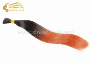 Quality 24&quot; Ombre Remy Human Hair Bulk for sale - 24&quot; Straight Colourful Ombre Real Remy Human Hair Bulk Extensions For Sale wholesale