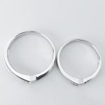 Diamonds Thick Texture Men19 Women14 18K Gold Couple Rings