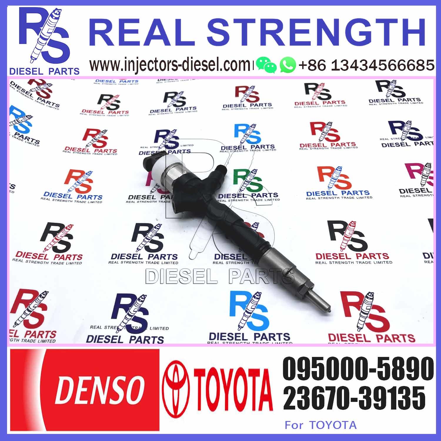 1KD-FTV Common Rail Fuel Nozzle Injector 095000 5890 0950005890 095000-5890 For Toyota 1KD-FTV