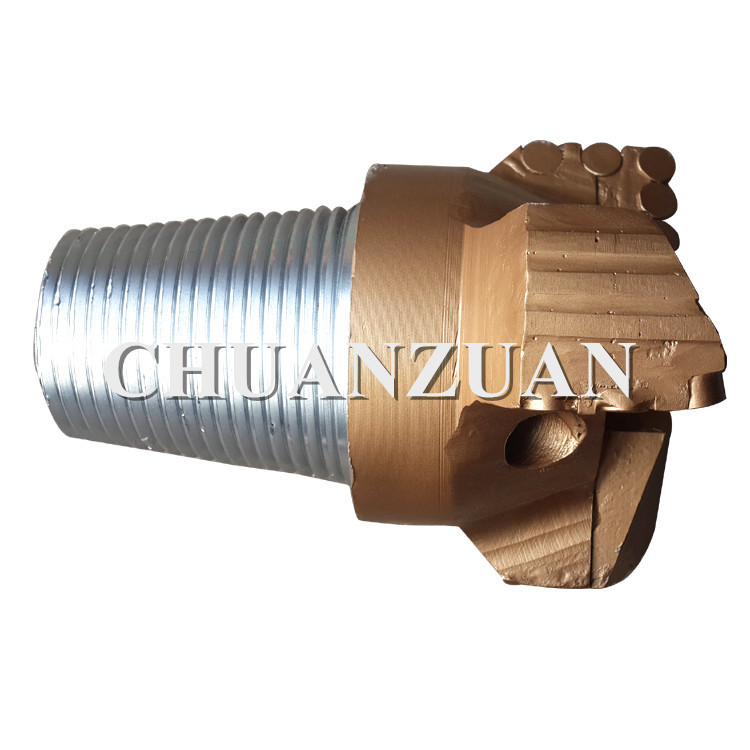 146MM PDC Drag Bit 3 Blades / Golden PDC Core Bits Drilling Equipment