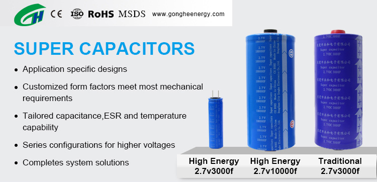 3.6V 2000F Graphene Supercapacitor Battery , Rechargeable Super Capacitor Power Bank