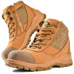 American ANSI Mens Leather Work Boots HRO 300 Heat Resistant Rubber Sole