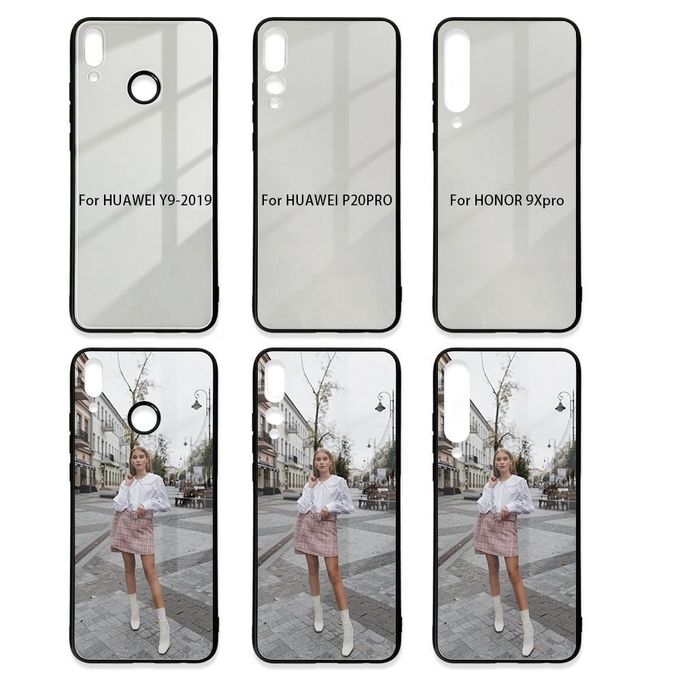 Back Phone Cover Style Shockproof Sublimation Tempered Glass Case for Huawei P20 Pro