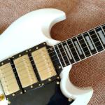 High quality SG electric guitar styles, ebony fingerboard, gold hardware, 3