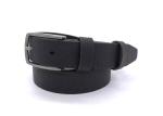 Mens Genuine Leather Dress Belt Pin Buckle Litchi Pattern Cowskin Jeans Strap