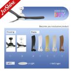 Living Room LED Ceiling Fan with Plastic Blades and REACH Certificate by