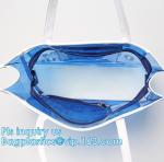PVC Tote Shopper Square Handbag Ladies Shoulder Beach Bag, pvc waterproof