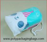 Waterproof Cartoon Frosted CPE PE Drawstring Gift Bag Eco-Friendly Custom
