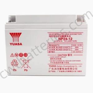 Quality 12V 24AH Rechargeable AGM UPS VRLA Batteries YUASA NP24-12 for Solar System Energy Storage wholesale