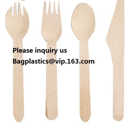 Eco friendly 5 Pieces Fork Knife Spoon Bamboo Disposable Cutlery Set Reusable Bamboo Cutlery Travel Set Bagease pack